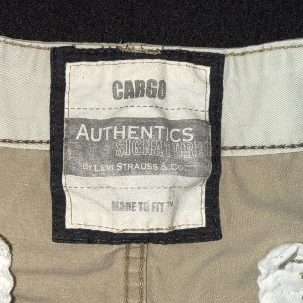Signature By Levi Strauss Cargo Shorts Khaki Authentics Casual Mens 38